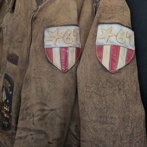 Polo Ralph Lauren Brown Leather Bomber Jacket Unit price